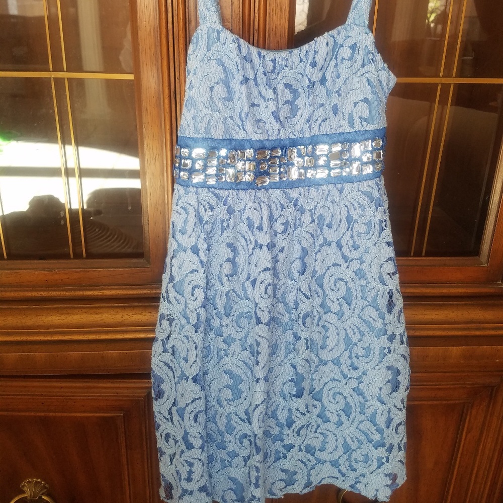 Girl lace overlay dress